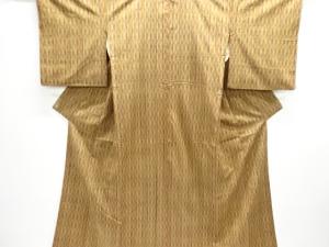 よろけ縞模様織り出し手織り紬着物